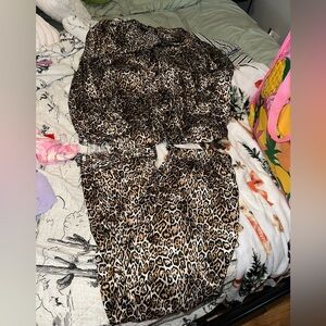 Victoria's Secret Silk Animal Print Pajama Set